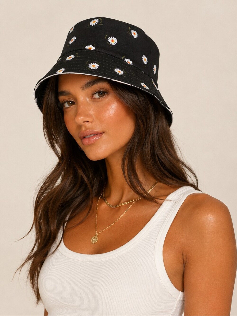 Alice + Olivia Daisy Reversible Bucket Hat